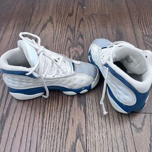 Jordan Kids White and Blue Sneakers